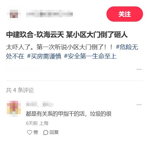 上海90亿红盘大门门板倒了(图3)