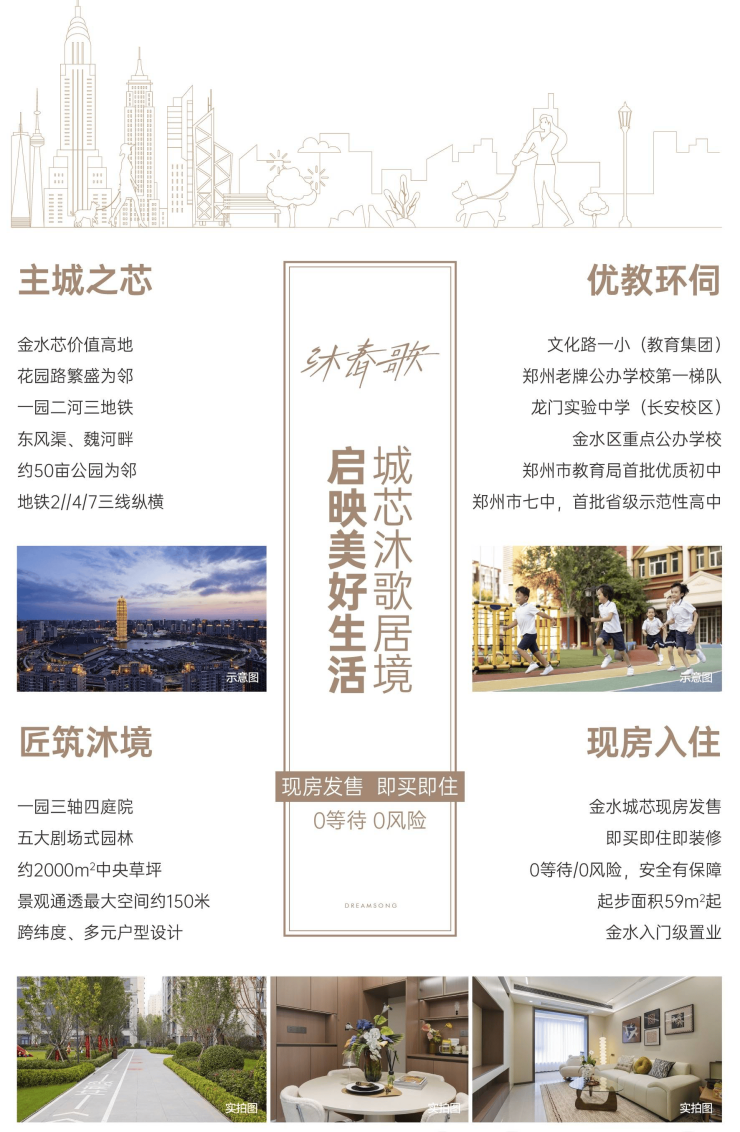郑州沐春歌_金水区现房-沐春歌即买即住!双名校签约绿城代建(